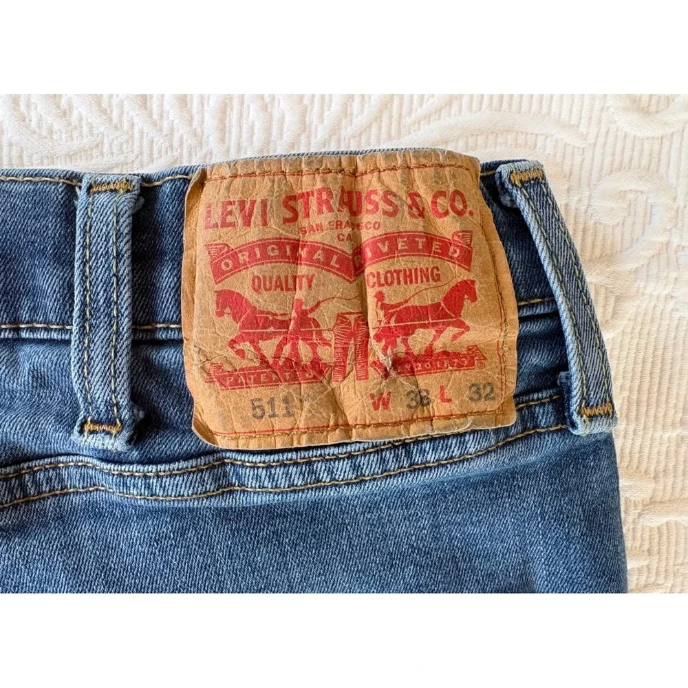 Levi's 511 Slim Fit Men's Jeans W38 L31 Dark Wash Denim Casual‎ Pants